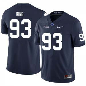 Men Bradley King Navy Nittany Lions College Football #93 Jersey 345986-682