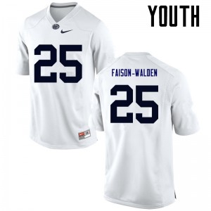 Youth Brelin Faison-Walden White Nittany Lions College Football #25 Jersey 441128-434