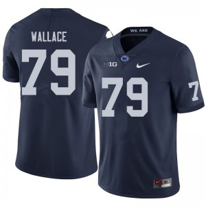 Men Caedan Wallace Navy Penn State Nittany Lions College Football #79 Jersey 974561-230