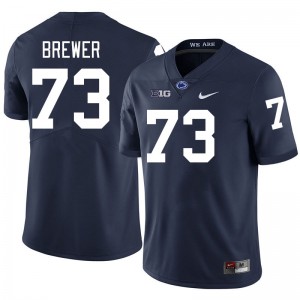 Men Caleb Brewer Navy Penn State College Football #73 Jersey 115149-176