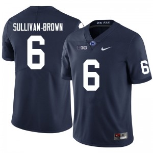 Men Cam Sullivan-Brown Navy PSU College Football #6 Jersey 926994-778