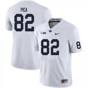 Men Cameron Pica White Penn State College Football #82 Jersey 704313-347