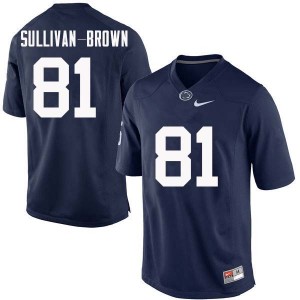 Men Cameron Sullivan-Brown Navy Penn State College Football #81 Jersey 994713-723