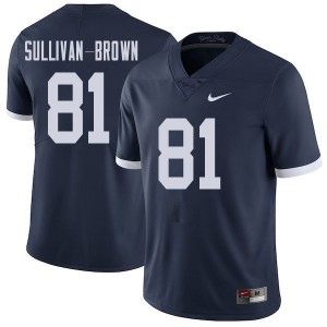Men Cameron Sullivan-Brown Navy Penn State College Throwback Football #81 Jersey 692289-254