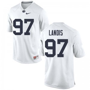 Men Carson Landis White Nittany Lions College Football #97 Jersey 394949-564