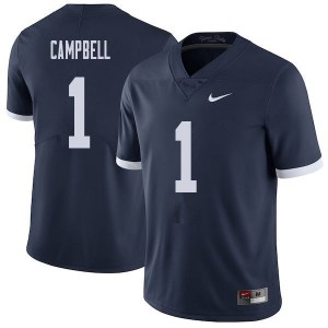 Men Christian Campbell Navy PSU College Throwback Football #1 Jersey 279887-642