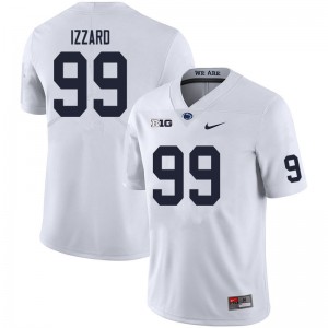 Men Coziah Izzard White Penn State College Football #99 Jersey 886746-713