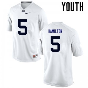 Youth DaeSean Hamilton White Nittany Lions College Football #5 Jersey 262415-311