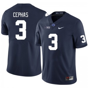Men Dante Cephas Navy Penn State College Football #3 Jersey 509751-263