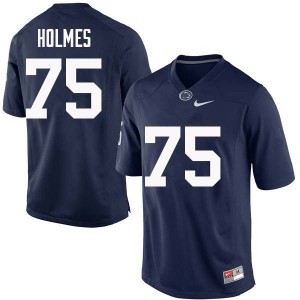 Men Deslin Holmes Navy Penn State College Football #75 Jersey 153115-754