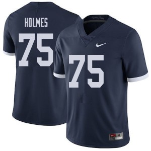 Men Deslin Holmes Navy Penn State Nittany Lions College Throwback Football #75 Jersey 481008-812