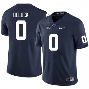 Men Dominic DeLuca Navy PSU College Football #0 Jersey 285841-610