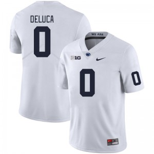 Men Dominic DeLuca White Nittany Lions College Football #0 Jersey 828596-576