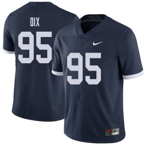 Men Donnell Dix Navy Penn State College Throwback Football #95 Jersey 632099-733