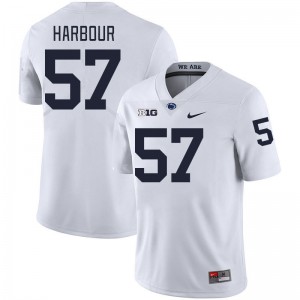 Men Donnie Harbour White Penn State College Football #57 Jersey 480590-409