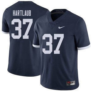 Men Drew Hartlaub Navy Penn State Nittany Lions College Throwback Football #37 Jersey 168036-941