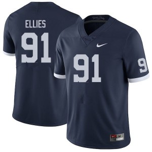 Men Dvon Ellies Retro Penn State College Football #91 Jersey 114202-264
