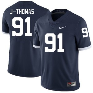 Men Dvon J-Thomas Retro Penn State Nittany Lions College Football #91 Jersey 686230-382