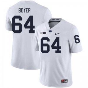 Men Eagan Boyer White Nittany Lions College Football #64 Jersey 514475-226