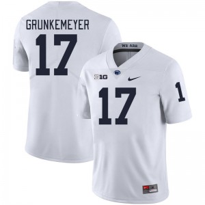 Men Ethan Grunkemeyer White Penn State College Football #17 Jersey 724669-318