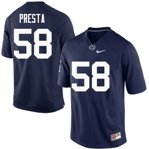 Men Evan Presta Navy Penn State College Football #58 Jersey 869191-342