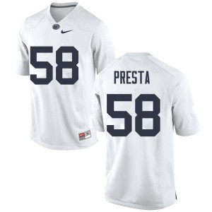 Men Evan Presta White Penn State College Football #58 Jersey 666027-581