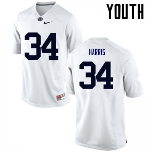 Youth Franco Harris White Penn State College Football #34 Jersey 375252-325