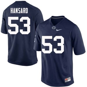 Men Fred Hansard Navy Penn State College Football #53 Jersey 694317-721
