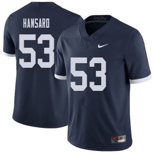 Men Fred Hansard Navy Penn State Nittany Lions College Throwback Football #53 Jersey 435103-360