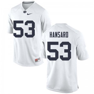 Men Fred Hansard White Penn State College Football #53 Jersey 412497-716