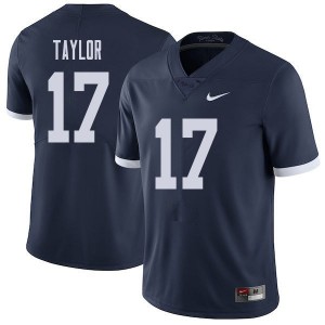 Men Garrett Taylor Navy Penn State Nittany Lions College Throwback Football #17 Jersey 642141-368
