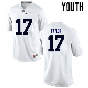 Youth Garrett Taylor White Penn State College Football #17 Jersey 740019-933