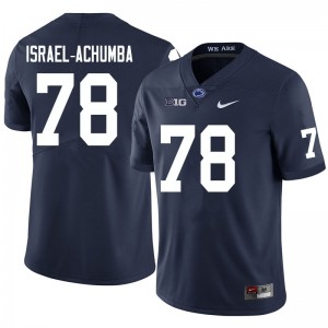 Men Golden Israel-Achumba Navy Penn State College Football #78 Jersey 592741-467