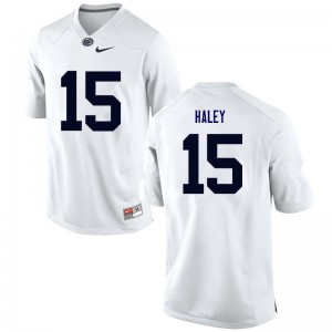 Men Grant Haley White Penn State College Football #15 Jersey 451385-999