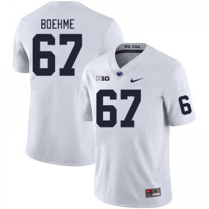 Men Henry Boehme White Penn State College Football #67 Jersey 206479-175