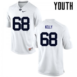 Youth Hunter Kelly White Nittany Lions College Football #68 Jersey 313044-353