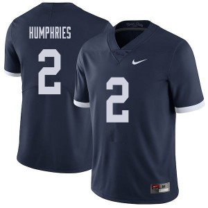 Men Isaiah Humphries Navy Penn State College Throwback Football #2 Jersey 676567-182