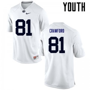 Youth Jack Crawford White Nittany Lions College Football #81 Jersey 798796-682