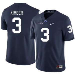 Men Jalen Kimber Navy Penn State College Football #3 Jersey 844849-428