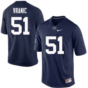 Men Jason Vranic Navy Penn State College Football #51 Jersey 970802-182