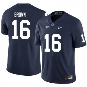 Men Ji'Ayir Brown Navy Nittany Lions College Football #16 Jersey 394350-353