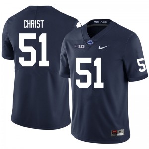 Men Jimmy Christ Navy Penn State College Football #51 Jersey 720954-815