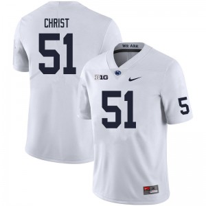 Men Jimmy Christ White Penn State College Football #51 Jersey 670343-384