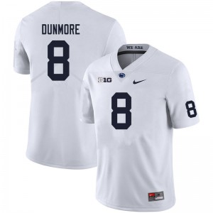 Men John Dunmore White Nittany Lions College Football #8 Jersey 117217-603
