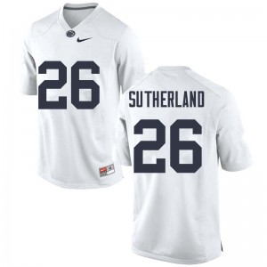 Men Jonathan Sutherland White Penn State College Football #26 Jersey 905924-419