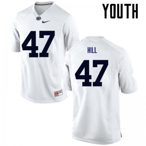 Youth Jordan Hill White Nittany Lions College Football #47 Jersey 115103-906