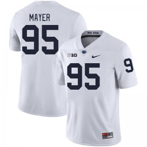 Men Jordan Mayer White PSU College Football #95 Jersey 760992-308