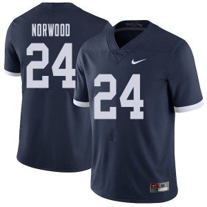Men Jordan Norwood Navy PSU College Throwback Football #24 Jersey 337466-996