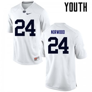 Youth Jordan Norwood White PSU College Football #24 Jersey 730461-902