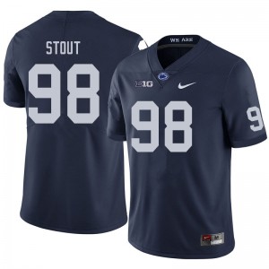 Men Jordan Stout Navy Penn State College Football #98 Jersey 805598-351